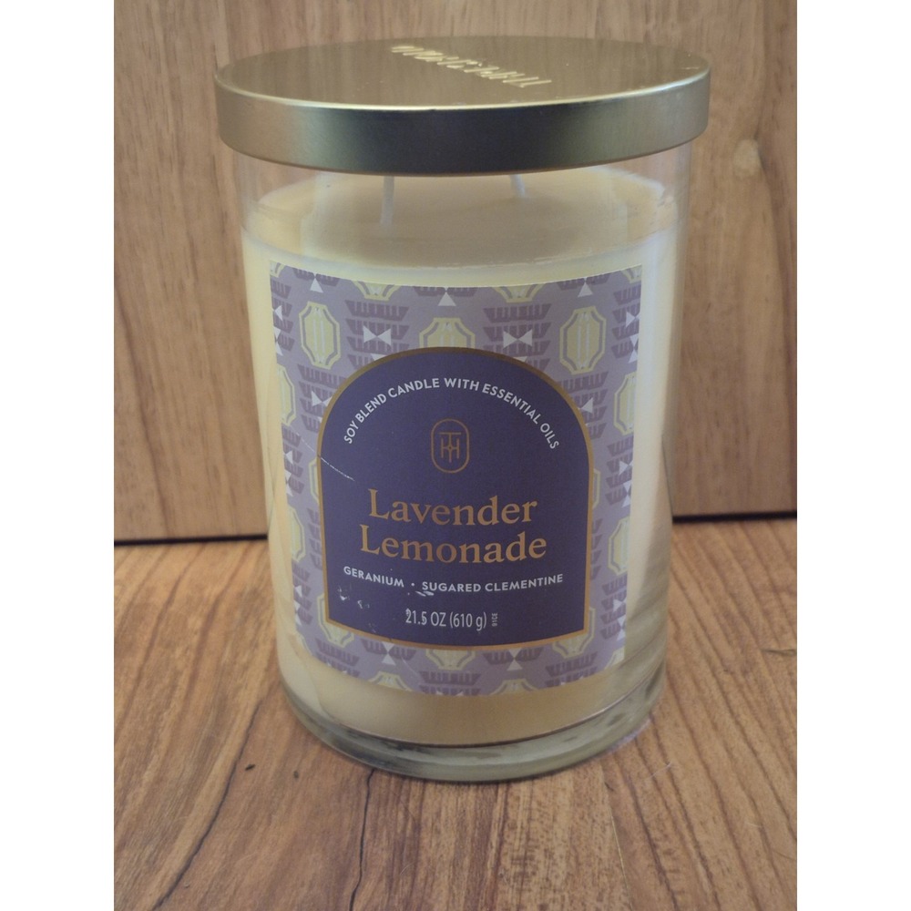 Lavender Lemonade Geranium Sugare Clementine Soy Blend Candle 21.5 Oz 2 Wick S18